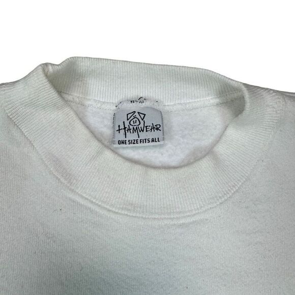 Vintage Hammy and Moo University Hamwear Sweatshirt White One‎ Size Fits All - Picture 6 of 10